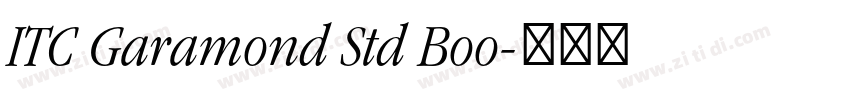 ITC Garamond Std Boo字体转换